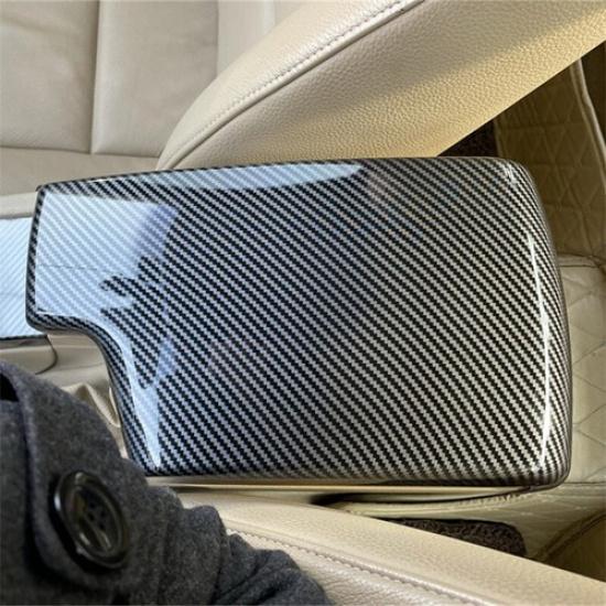 ABS Carbon Fiber Car Central Storage Box Cover For BMW 3 E90 E91 2005-2012