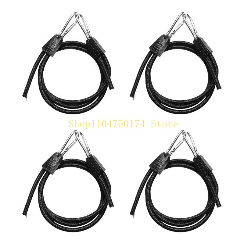 4pcs Not Corrosion Hook Elastic Tie Down Straps Rubber Bungee Cords for Trucks top sale