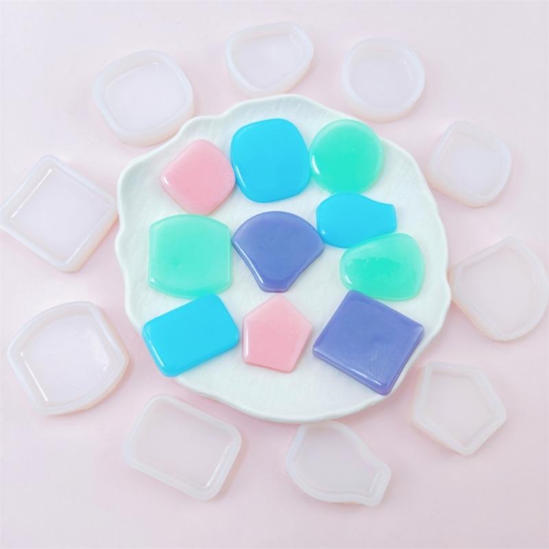 Food Grade Silicone Mold Resin Crafts Moulds Geometric Shapes Jewelry Making Art Supplies Silicone Texture for Crafting