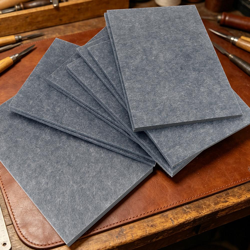 5pcs Professional Durable DIY Leather Handicraft Punching Assisted Pad Tools, 30 * 20cm Gray High-density Sound-absorbing Pad