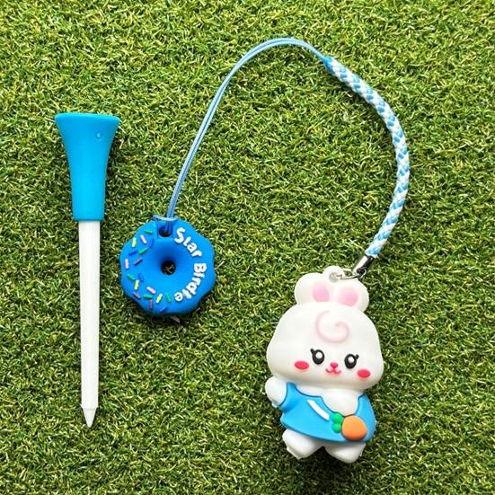 Golf Tee Hanger Plastic Anti Lost Golf Tee Ring with Strap Cartoon Animal Golf Tee Holder Tee Loss Prevention Golf Accessories for Men Women