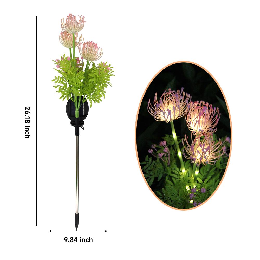 

Solar-powered Shore Flower Landscape Ground Plug-in Lamp Waterproof Beautiful Flower Decor Holiday Courtyard Lawn Decoration