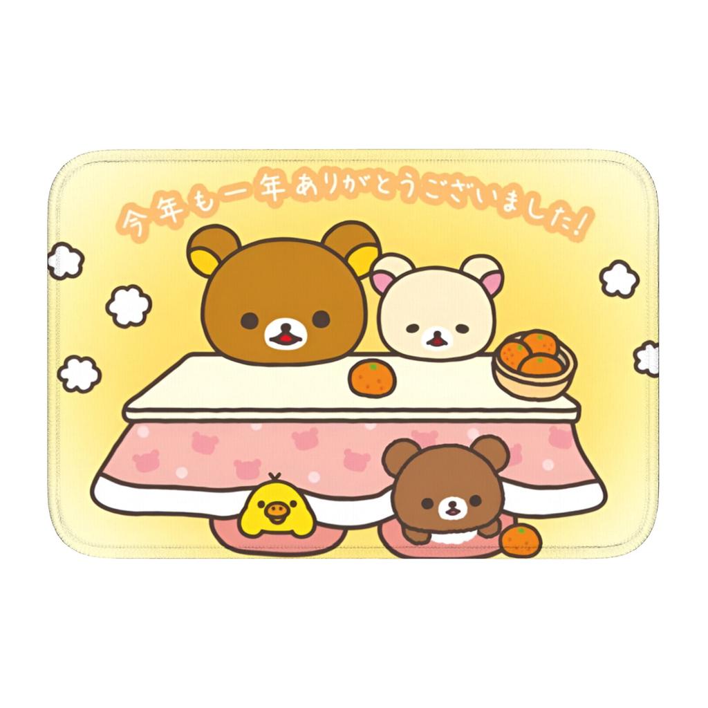R-Rilakkumaes Cartoon Floor Door Kitchen Bathroom Mat Anti-Slip Indoor Doormat Garden Living Room Entrance Rug Carpet Footpad