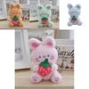 Plush Cute Adorable White Rabbit Keychain Creative Fruit Bunny Plush Toy Girls For