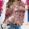 Plus Size Womens Crew Neck Long Sleeve Pullover Soft Loose Casual Street Leisure Daily Sweatshirt