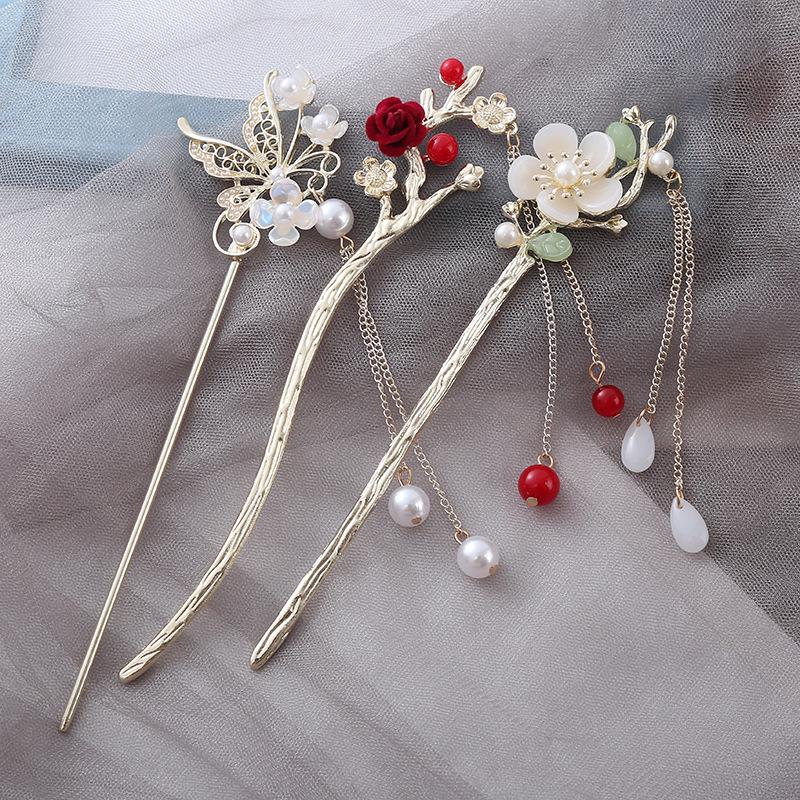 Traditional Tassel Hairpins: Elegant Hair Accessories for Hanfu & Qipao