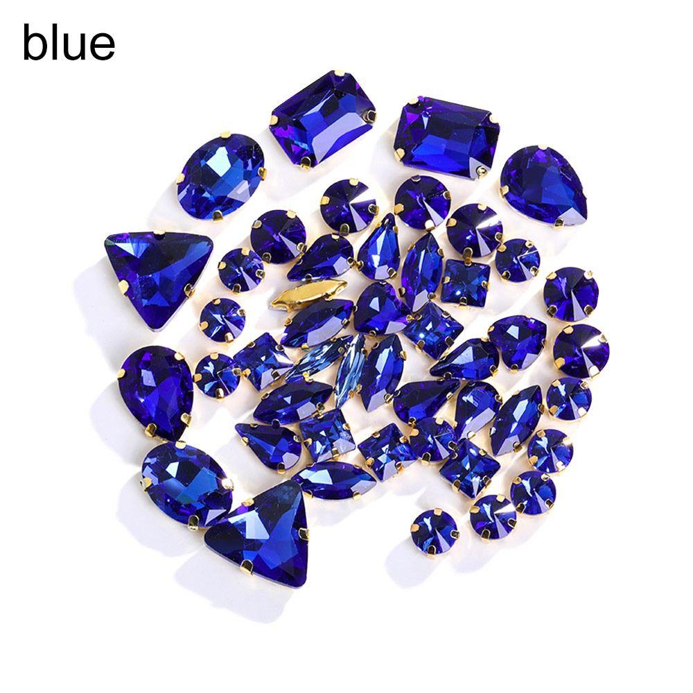 

Витражное стекло Прозрачное Золото Коготь Ювелирные аксессуары DIY Отделка Стразы Сумки Смешанный Кристалл Бриллиант синий