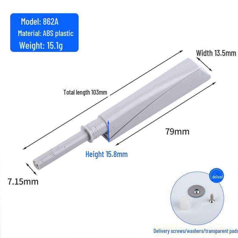 Push-to-Open Cabinet Door Rebounder: Handle-Free, Invisible Self-Bounce Accessory for Wardrobe and Cabinets