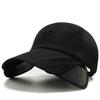 Unisex Baseball Caps Retractable Brim Polyester for Sun Hat for Spring Summer Adult Outdoor Adjustable Visor Cycling Hat
