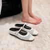 796-19 Square head woven hollow and breathable inner height increase rear empty single shoes women's spring and summer word with casual flat shoes