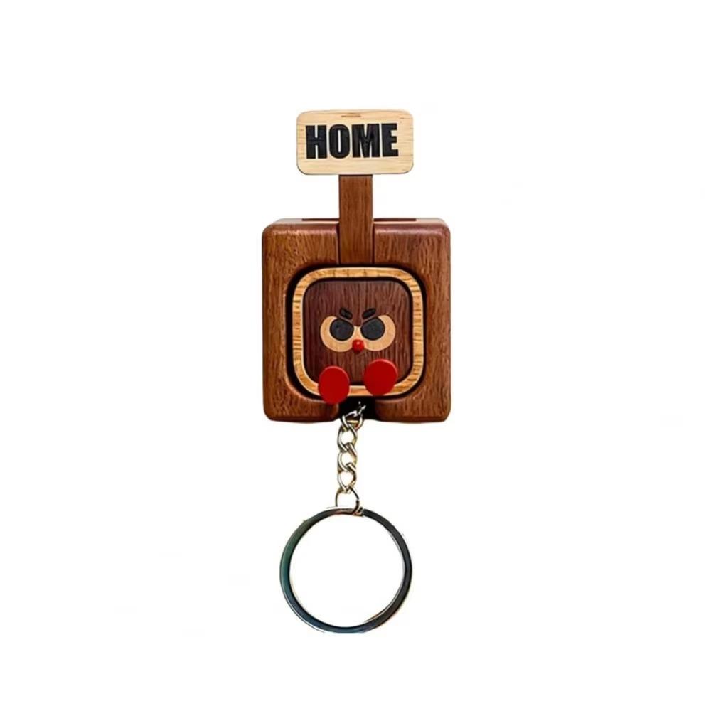 Wall Mount Magnetic Key Hook Funny Face Expressions Key Storage Rack Home Entryway Style 1