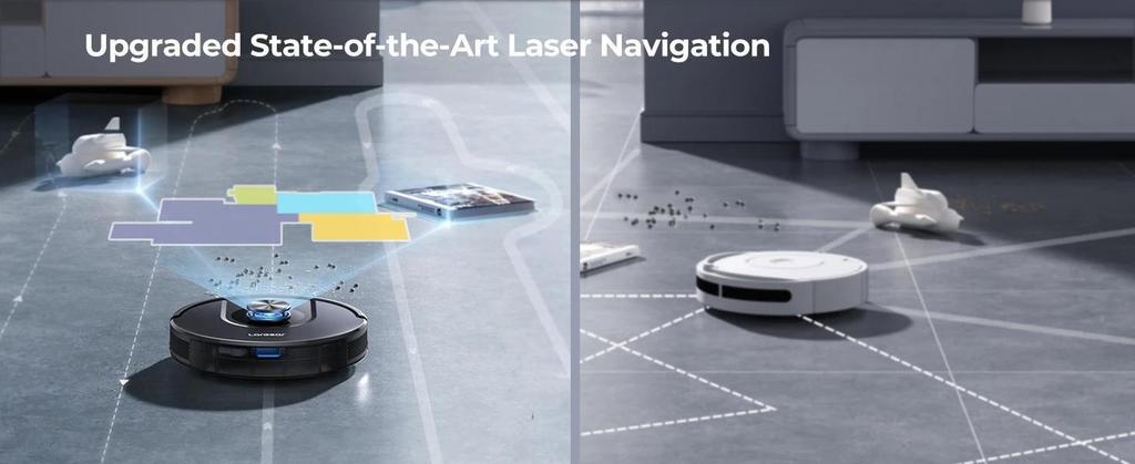 Laresar 0 Reinigungsroboter Wischroboter LDS Lidar Navigation 5000Pa Intelligente Planung und Kartierung Bodenreinigung Zuhause Teppich Tierhaarentfernung