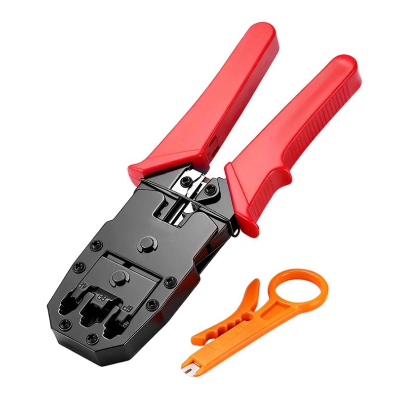

Wire Stripper And Crimper For Cat6a Cat6 Cat5 8P6P Modular Connector With Clear Scale Marks And Strong Frame