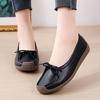 2025 New Spring Doudou Shoes Women's Beef Tendon Soles Single Shoes One Pedal Mother Shoes Casual Flat Work Shoes