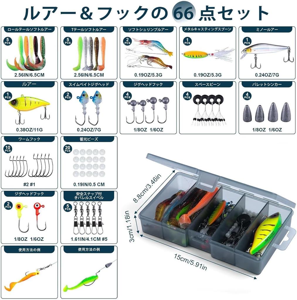Goture Fishing Includes Two Carbon Telescopic Fishing Two Spinning Reels with Bait and Fishing Power Fish Fishing and Other and a Storage Instructions