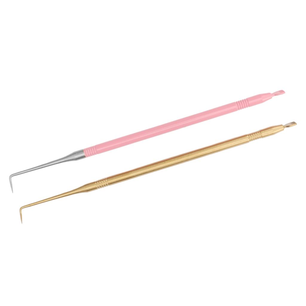 2pcs B6 Lash Perm Lift Tools Curved Tip Short Comb Stainless Steel Lash Separation Rod