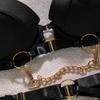 CINOON Sexy Lingerie For Women Underwear Erotic Garter Belt 3-Piece Intimate Push Up Bra Luxury Chain Strap Exotic Brief Sets