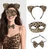 Animal Pattern Ears Headpiece With Soft Fabric Roleplay Costume Hairband For Cosplay Event And Themed Parties