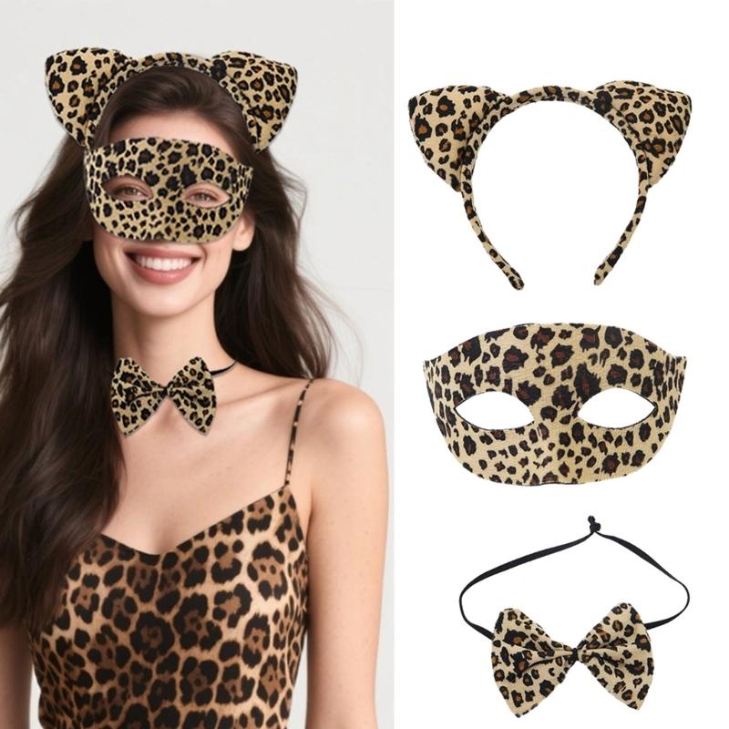 Animal Pattern Ears Headpiece With Soft Fabric Roleplay Costume Hairband For Cosplay Event And Themed Parties