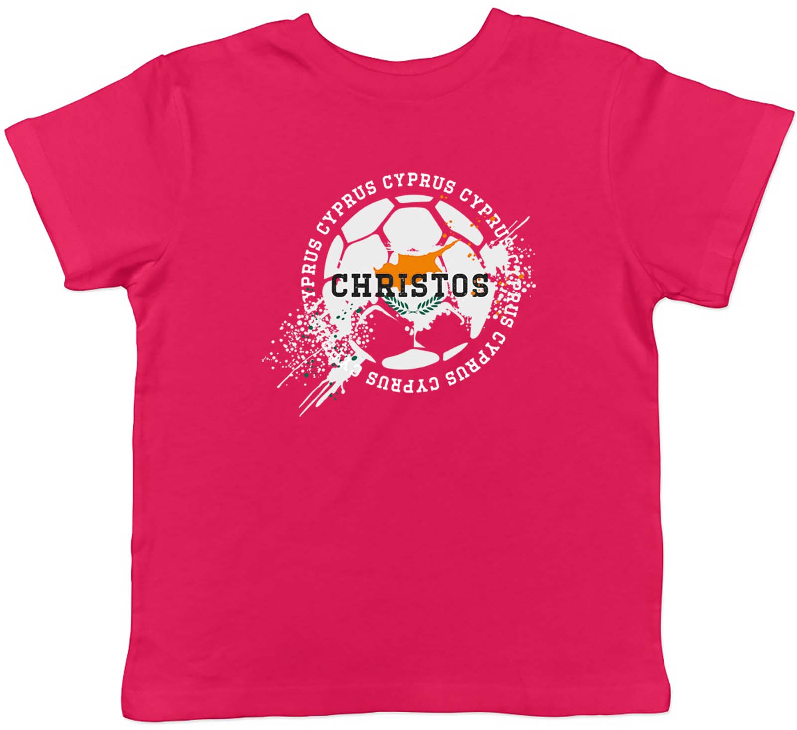 Personalised Cyprus Football Sports Childrens Kids T-Shirt Boys Girls Gift 160