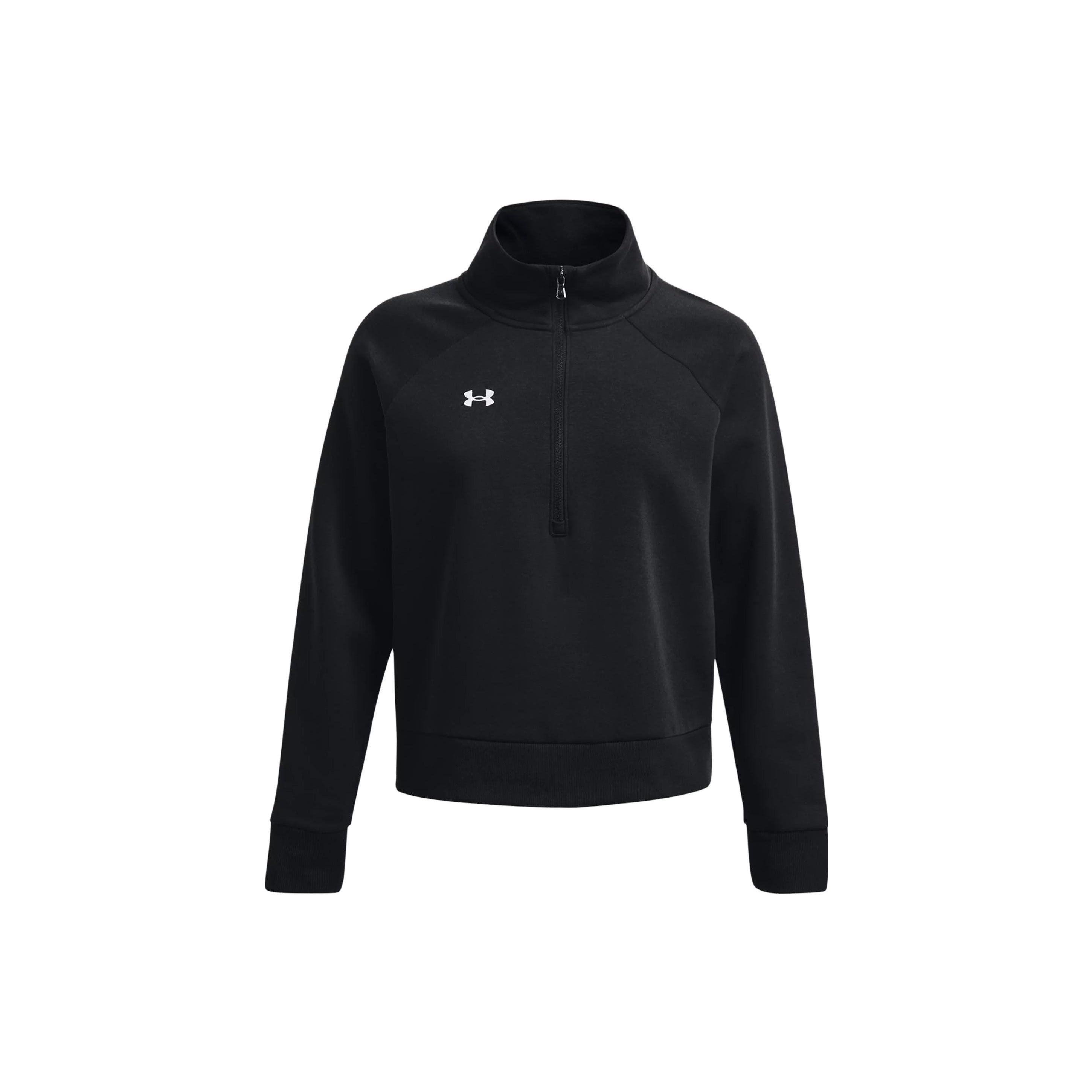 (WMNS) Under Armour Rival Fleece 1/2 Zip Sweatshirt Black Women s 1379492-001 XL