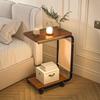 Movable Mini Side Table: Modern Minimalist Sofa Coffee Table & Bedside Storage Cart