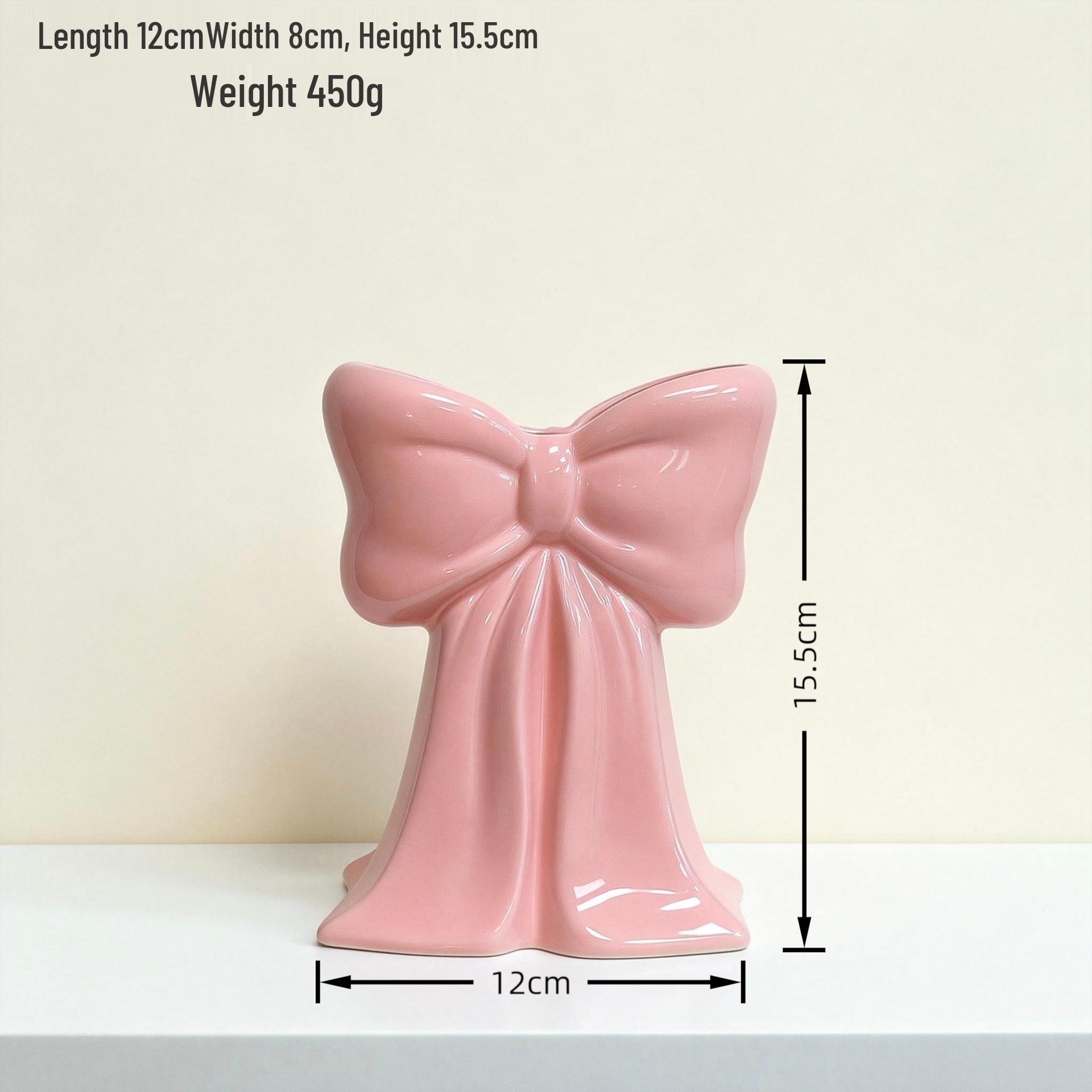

Creative Ceramic Vase with Bow Knot Design for Home Decor