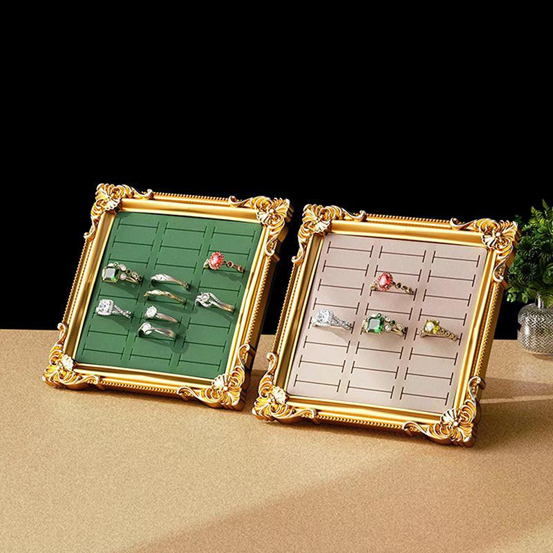 Vintage Schmuck-Ausstellungsständer, Fotorahmen im europäischen Stil, Ring- und Schmuckaufbewahrungsschale, Schminktisch-Ausstellungsstücke