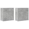 VidaXL Buffets 2 Pcs Concrete Grey 79x38x80 Cm Engineered Wood 3276619