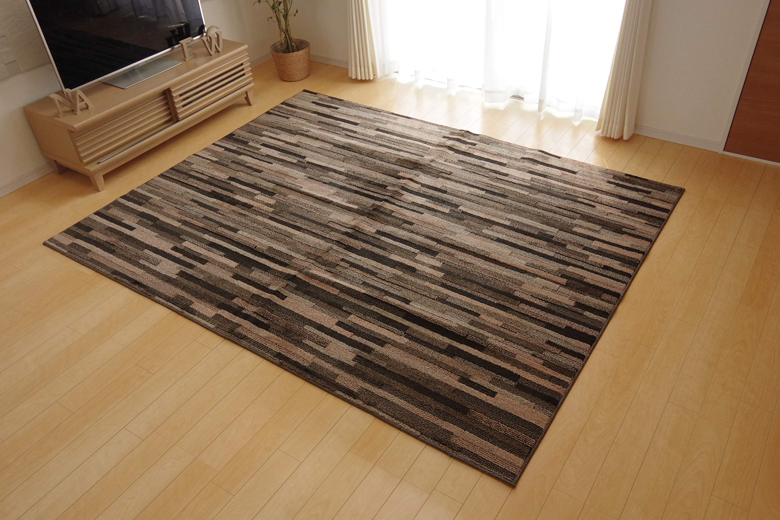 

Ikehiko Corporation Rug Brown Mattone Plain Weave 4723289 190×240cm