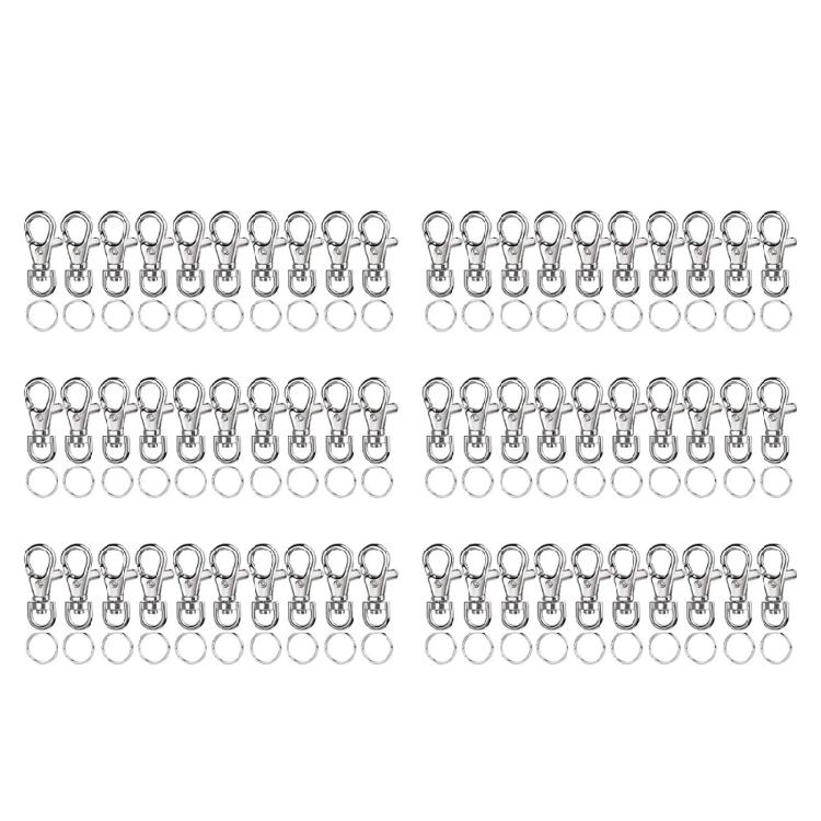 Metal Swivel Lobster Claw Clasps for DIY Keychain Lanyard, Jewelry Making