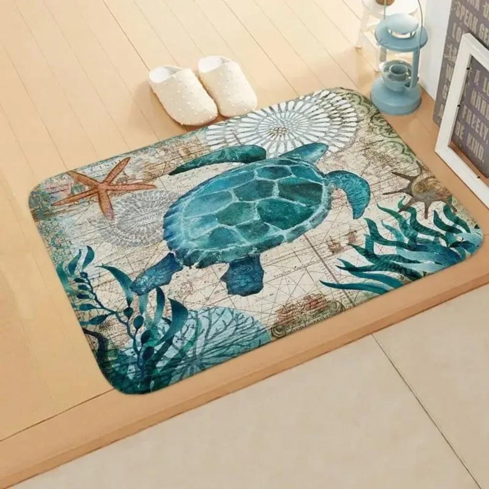 Ocean Element Floor Mat Living Room Bedroom Entry Doormat Rugs Kitchen Front Door Mats Non-slip Rug Floor Mat Home Decor