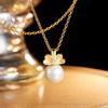 S925 pure silver pearl necklace, light luxury, niche women's pendant, collarbone chain, fashionable women's high-end jewelry, daily wear jewelry gifts