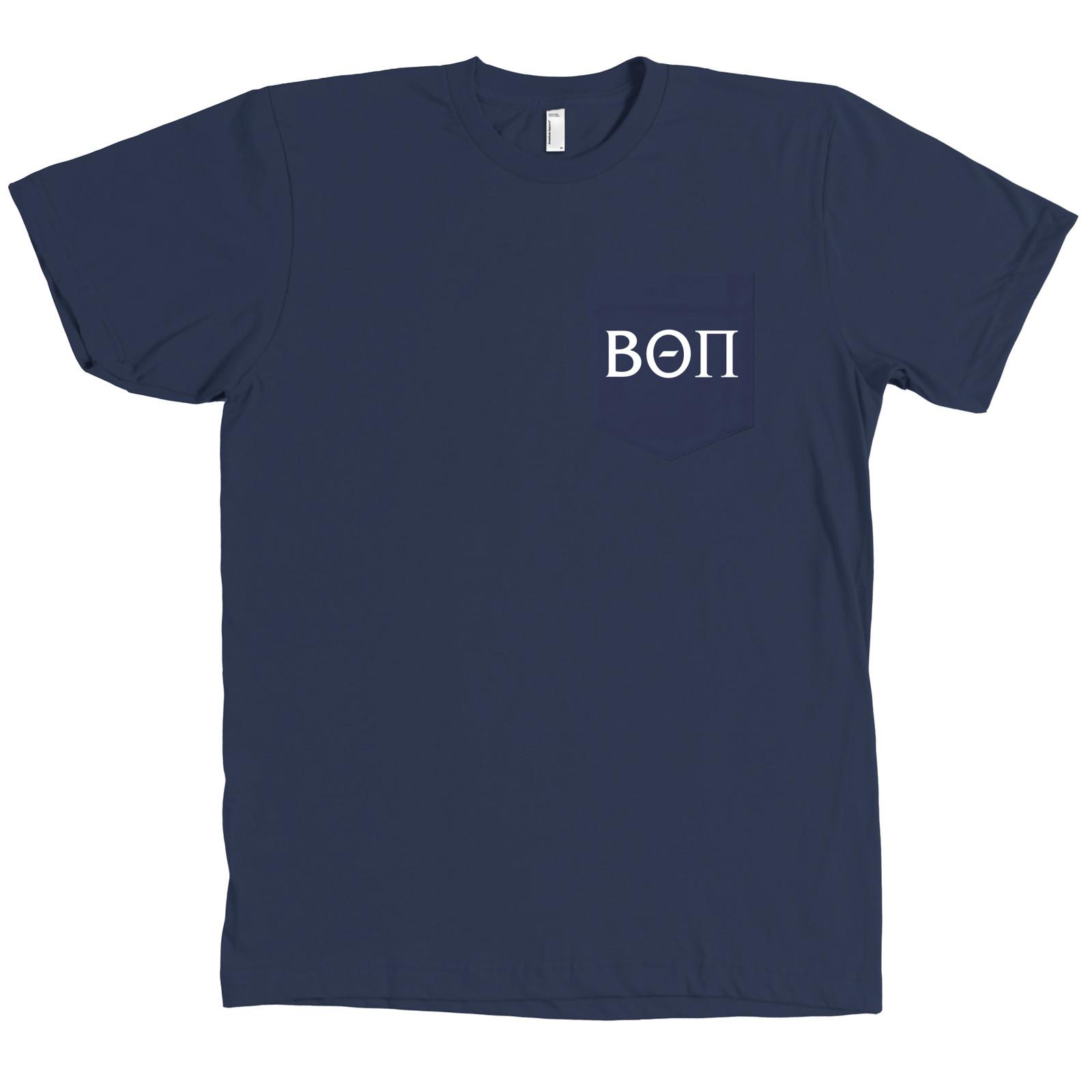 Beta Theta Pi Bella + Canvas POCKET Navy T Shirt Fraternity Letters Tee NEW S разноцветный