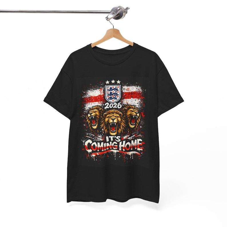England It s Coming Home Three Lions Graffiti Tee | World Cup 2026 Soccer Fan T-Shirt | Football Gift 4XL