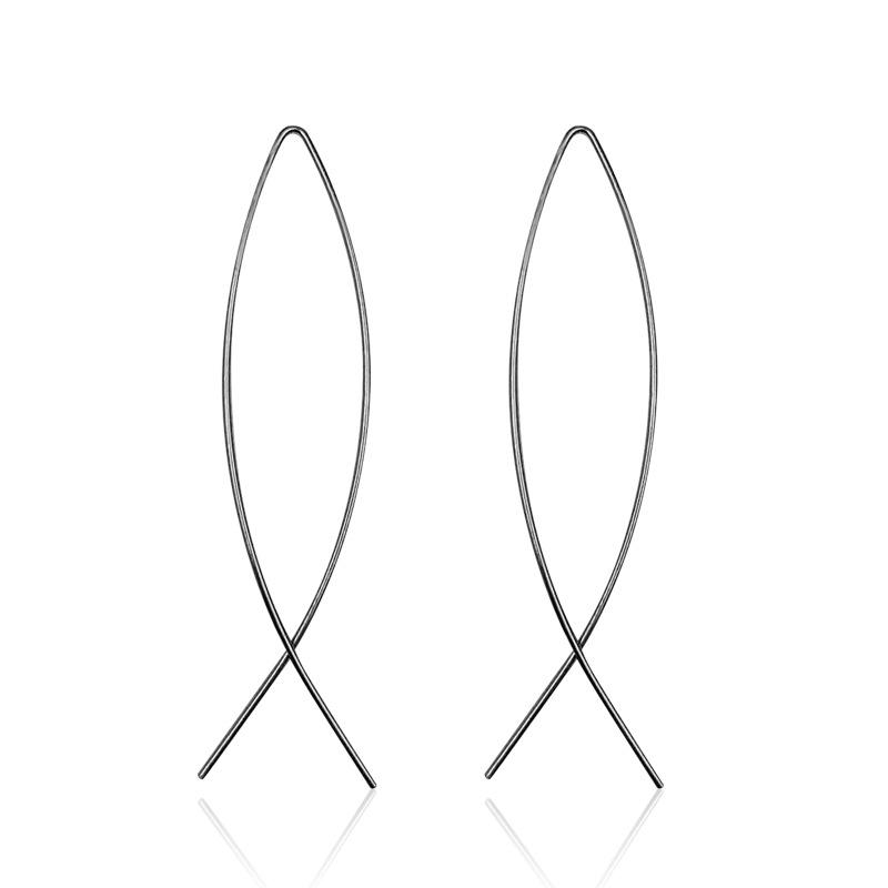 Hot-Selling European American Fish-Shaped Copper Earrings & Ear Cuffs - Handmade Jewelry for Women оружейный черный