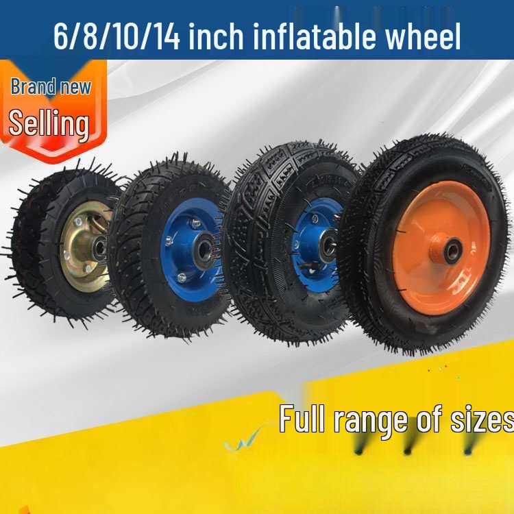 Inflatable Wheels Set: 2x 10", 6", & 14" Wheels; 4" Tiger Cart Tire; 8" Hand Truck Wheel