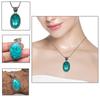Silver Tibetan Turquoise  Gemstone Jewelry 1.75" Pendant Handmade 1.75''