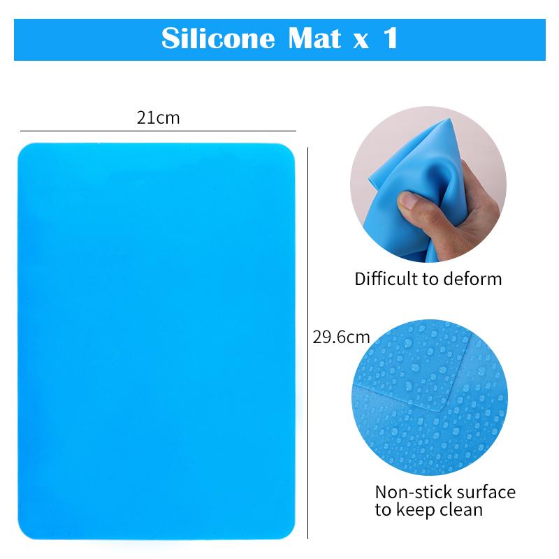 Easy Clean Silicone Resin Measuring Cups Tool Kit with Stir Sticks Pipettes Spatula Finger Cots for Epoxy Resin Mixing Supplies