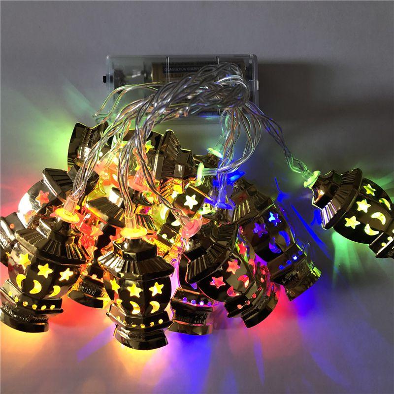 Eid Ramadan Mubarak Lantern Led Fairy String Light Moon Star Islam Decor Muslim