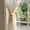 Adjustable Flowers Curtain Straps with Pearl Pendant Curtain Buckle Curtain Binding  Living Room