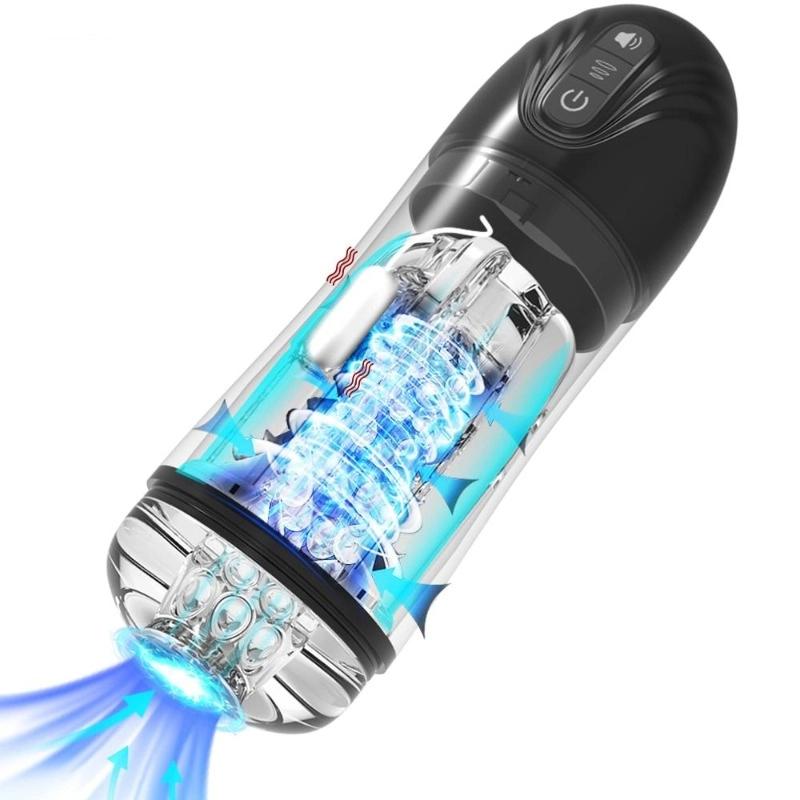 Transparent Powerful Sucking Male Masturbator Automatic Vagina Masturbation Sex Toys for Men Goods for Adult Electric Mastubator