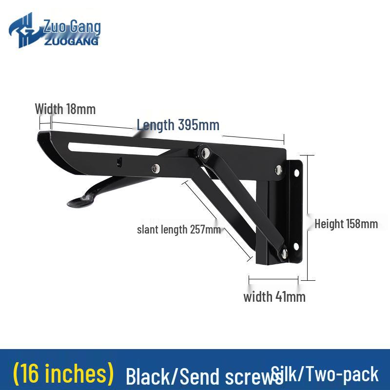 Stainless Steel K-Type Folding Triangular Wall-Mounted Shelf Bracket