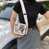 Storage Bag Transparent Jelly Crossbody Bag Clear Transparent Handbag PVC Shoulder Bag  Outdoor
