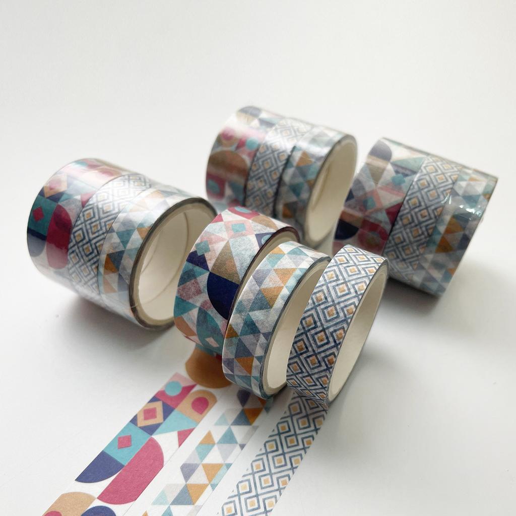Basic Washi Tape Set 3m Long Creative Masking Tape for Journaling Scrapbooking DIY Decoration Crafts