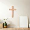 Holzkreuz zum Aufhängen an der Wand Christliche Dekoration Religiöses Kruzifix Natürliche Holzmaserung Warme Haus- und Kirchen-Hängedekoration 25cmx14.5cm