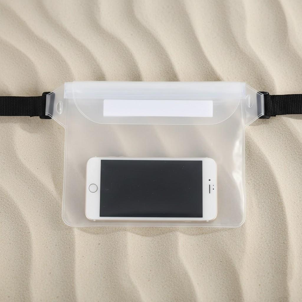 

Waterproof Shoulder Waist Pack Bag Underwater Cell Phone Case Cover for Beach Boating Diving Ski Drift Sports чистий