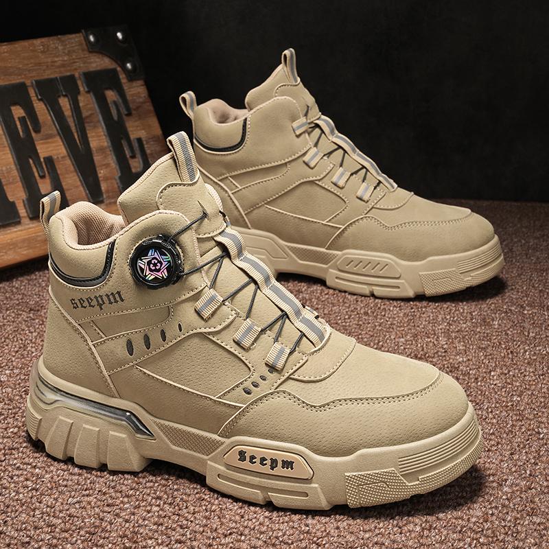 Fashion CYYTL Mens Boots Winter Casual Outdoor Shoes Leather Ankle Cowboy Tactical Chelsea Hiking Platform Designer Luxury Work Sneakers