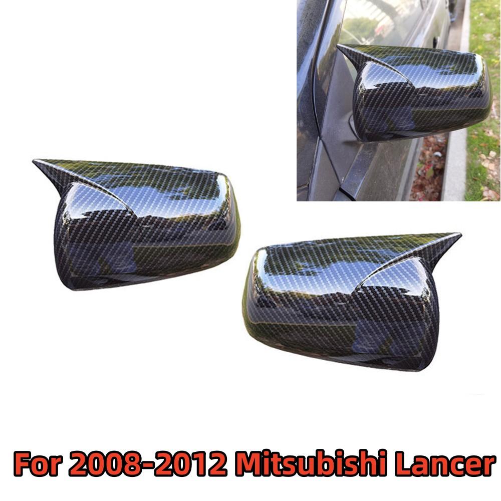 Carbon Fiber Look Rearview Mirror Cover for Mitsubishi Lancer X10 EX EVO 2008-2012