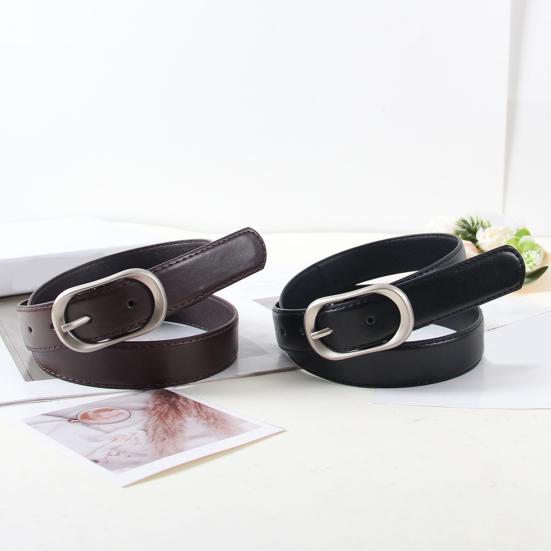 Imitation Leather Women Belt Adjustable Length Pin Buckle Waistband Dress Shirt Tops Belt Fashion Accessories